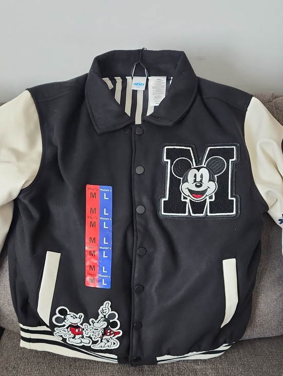 Disney Other - Viral Costco Disney Black and Cream Mickey Varsity Jacket for Men And Women